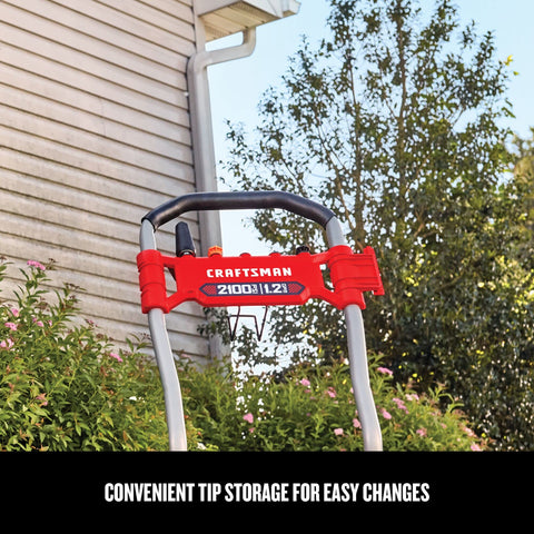 CRAFTSMAN 25 ft hose provides flexible reach for large surfaces.