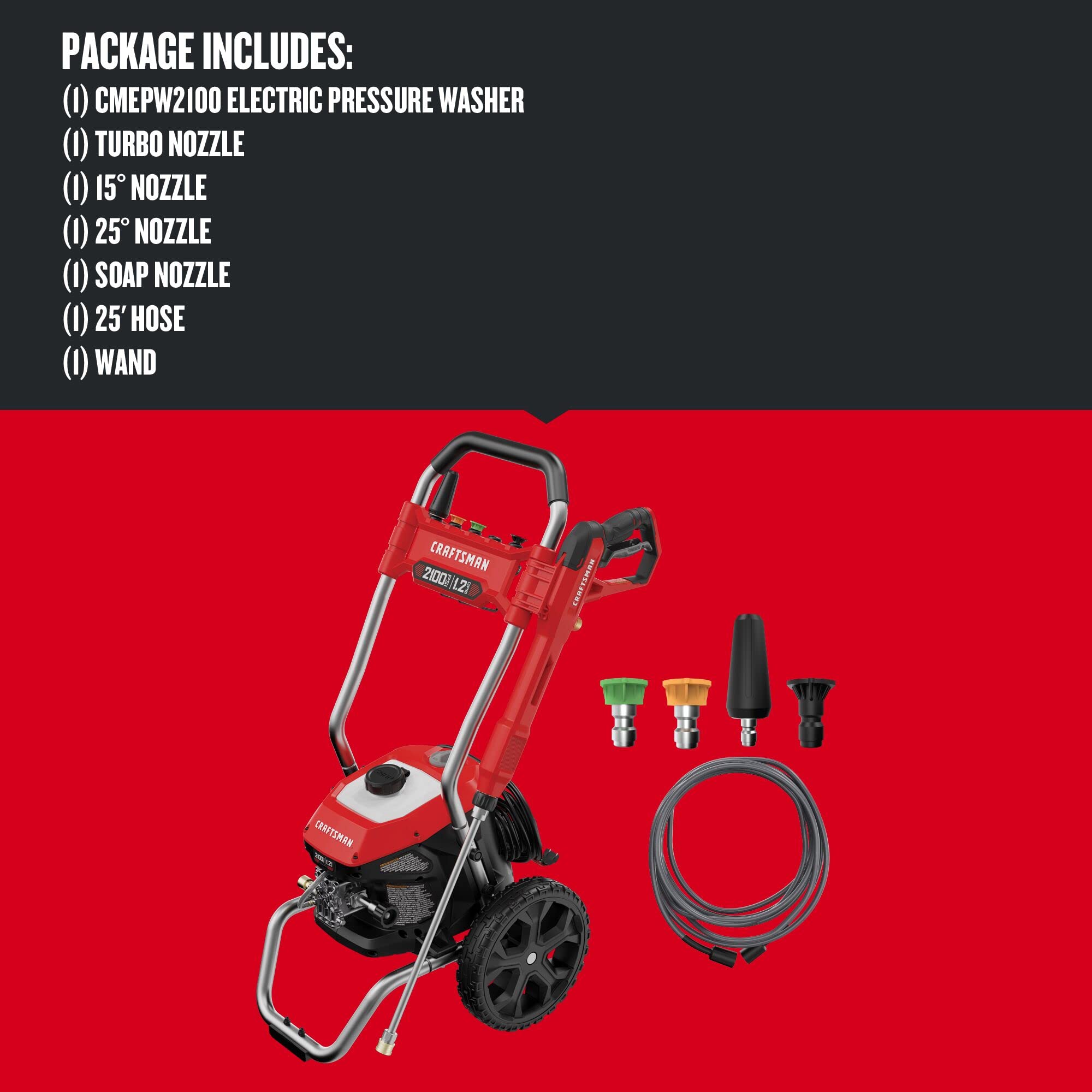 CRAFTSMAN pressure washer turbo nozzle aids deep dirt removal on driveways.