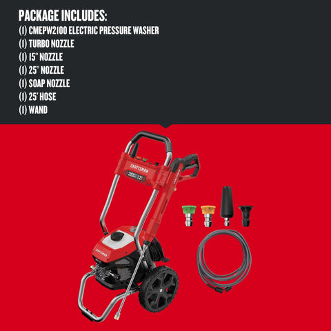 CRAFTSMAN pressure washer turbo nozzle aids deep dirt removal on driveways.