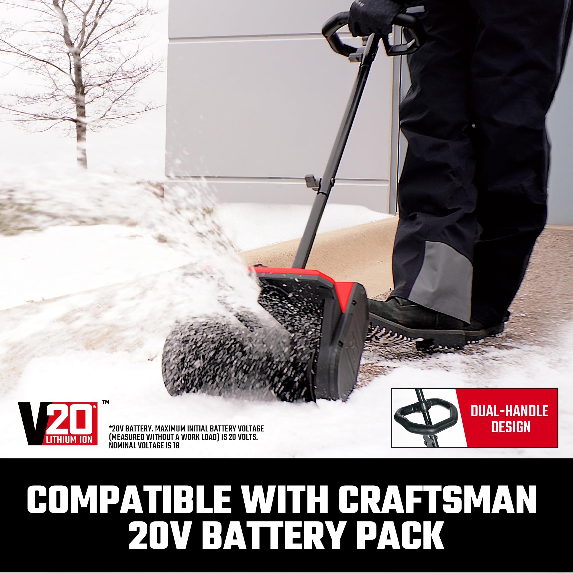 Craftsman cordless operation highlights quiet, eco-friendly performance.