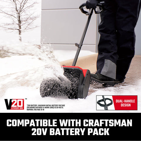 Craftsman cordless operation highlights quiet, eco-friendly performance.