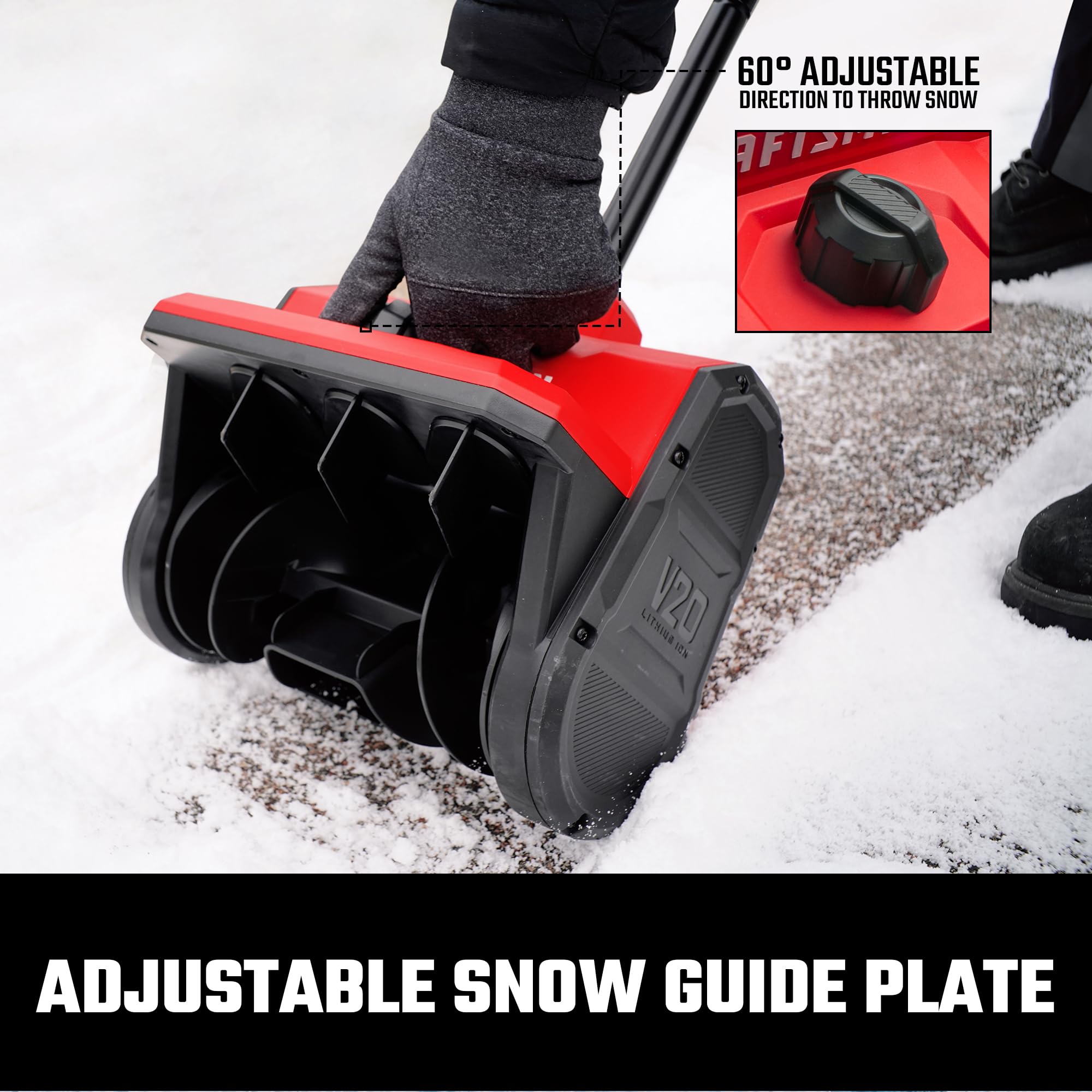 Craftsman foldable pole enables compact storage after use.