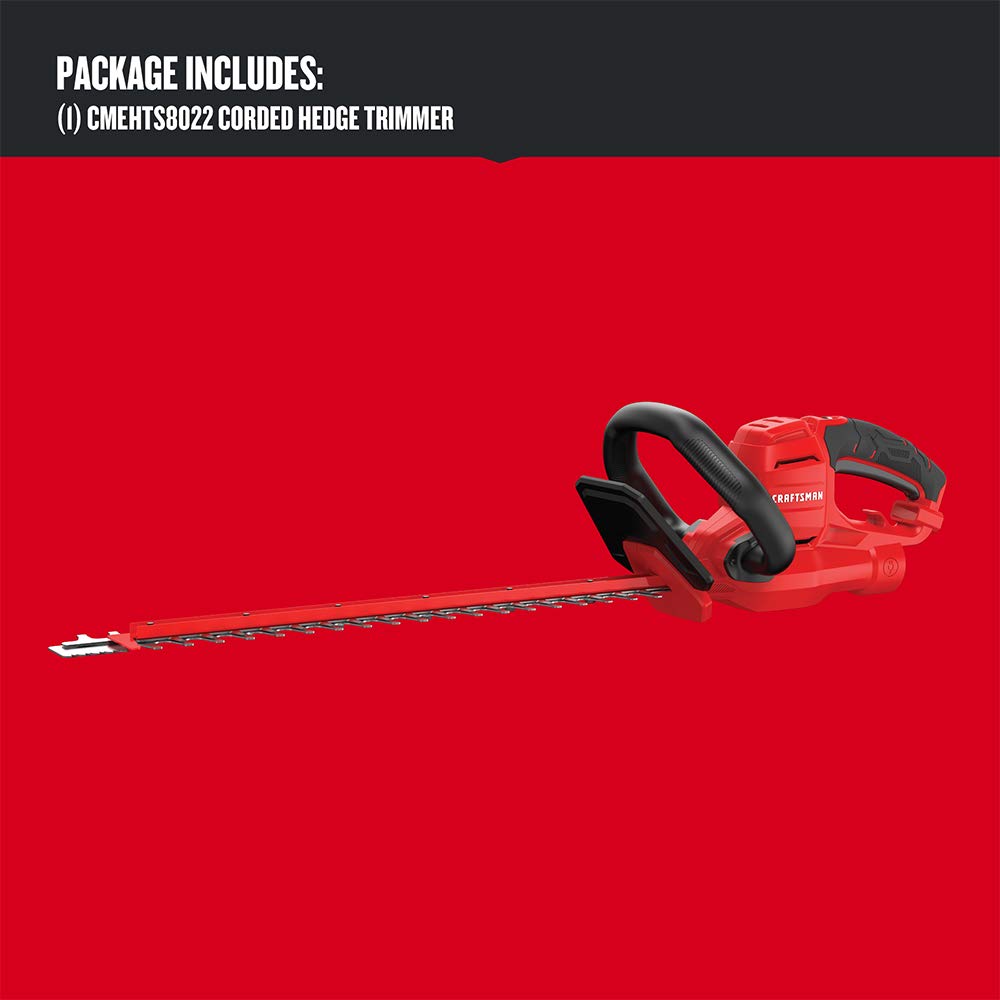 Craftsman hedge trimmer with 3.8A motor delivers strong trimming power