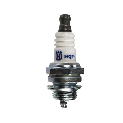 Craftsman spark plug close-up showing BPMR7A compatibility with Husqvarna engines