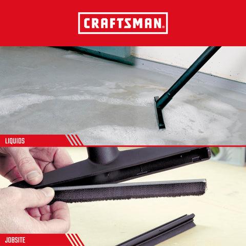 CRAFTSMAN industrial-grade vacuum attachment for durability.