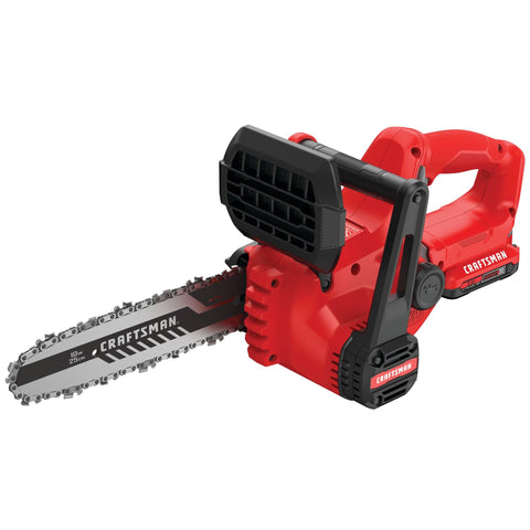 CRAFTSMAN mini-chainsaw 10in compact design fits tight spaces