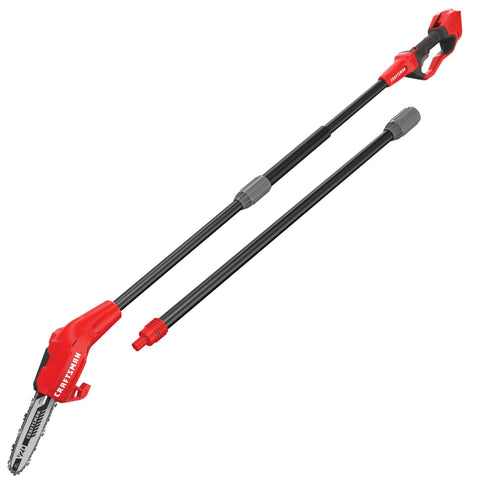 CRAFTSMAN pole saw extension pole increases reach for tall branches.