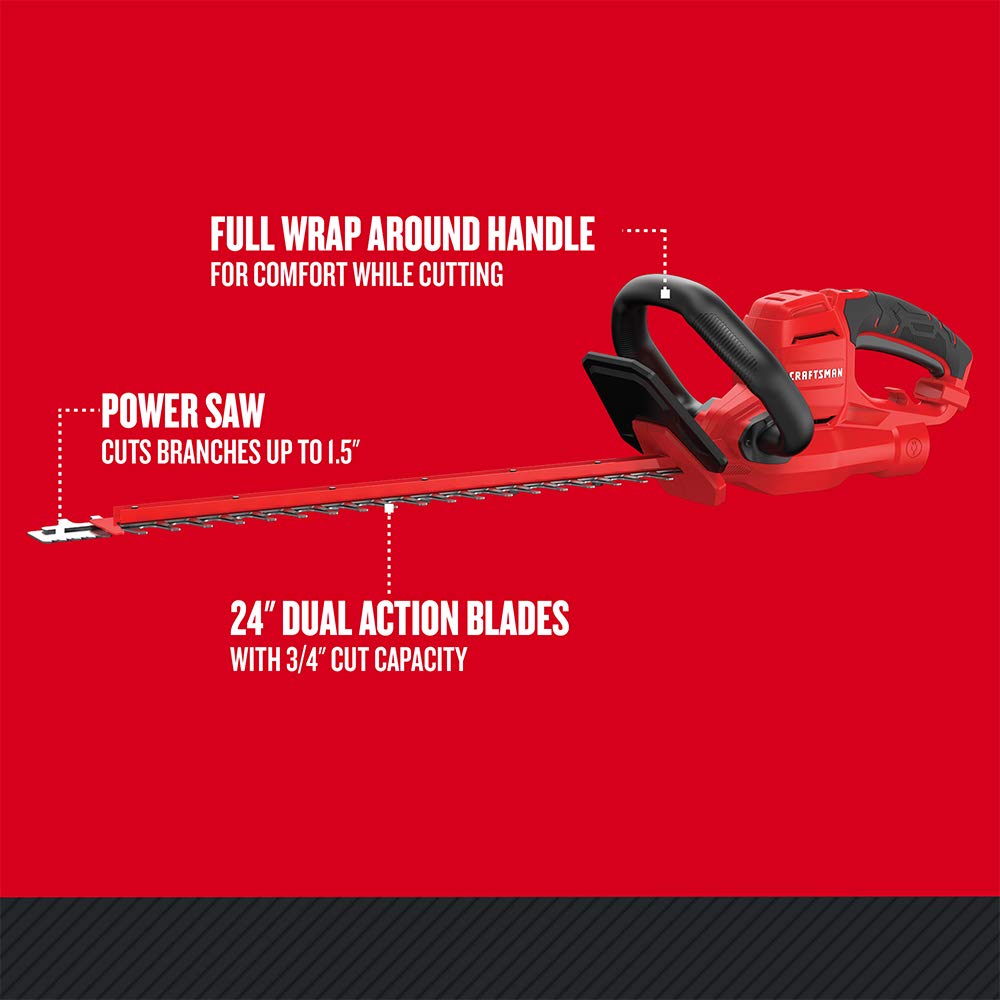 Craftsman power saw branch cutter enables pruning up to 1.5 inches