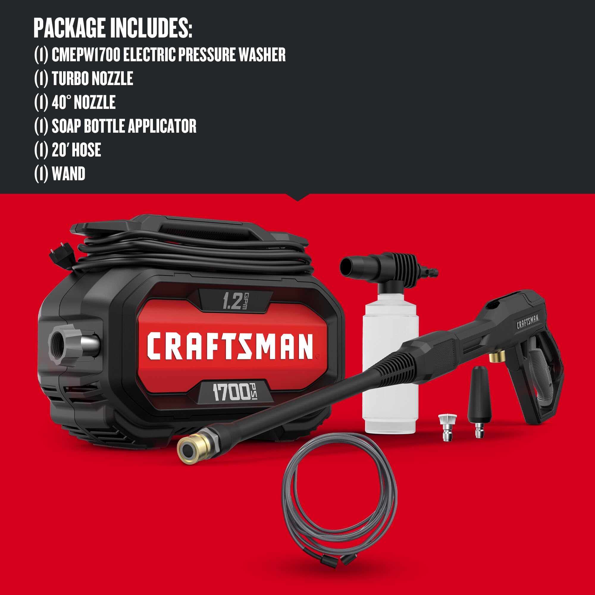 Turbo nozzle in action on the Craftsman pressure washer tackling grimy spots.