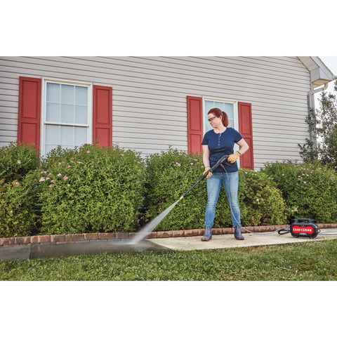 Wand with comfort grip on the Craftsman pressure washer for comfortable use.