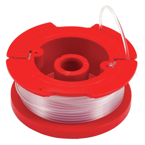 Craftsman spool close-up showing factory wound line for consistent performance.