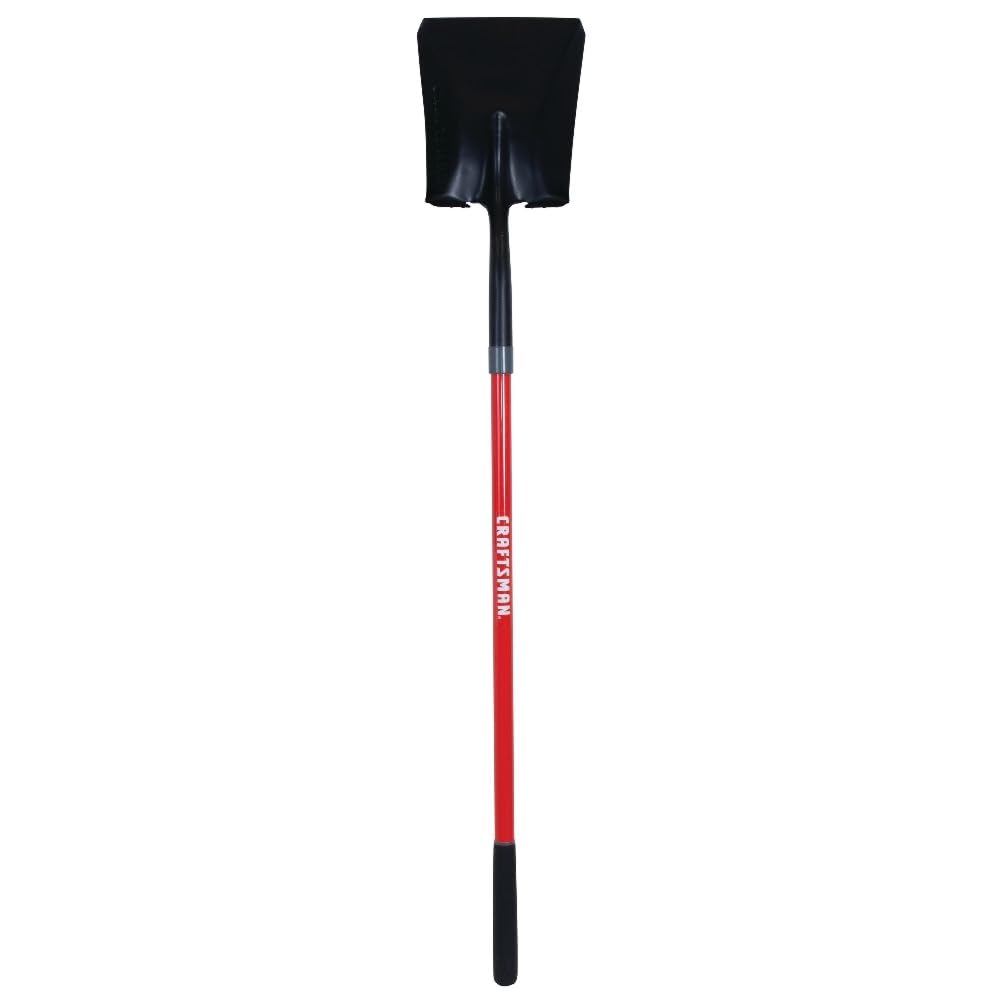 CRAFTSMAN square point shovel blade for moving dirt and mulch efficiently.