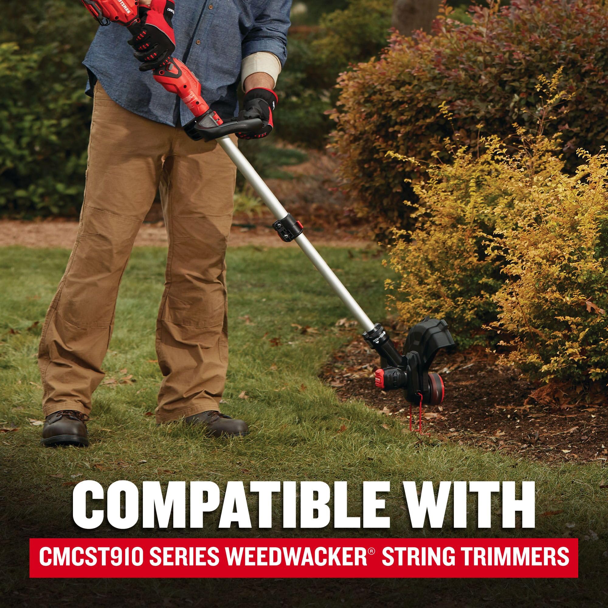 Three-pack spools for quick trimmer replacements.
