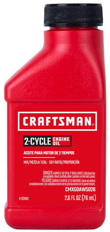 Craftsman CMXG0AW5026 universal 2-cycle oil bottle for engine cleanliness and smooth operation