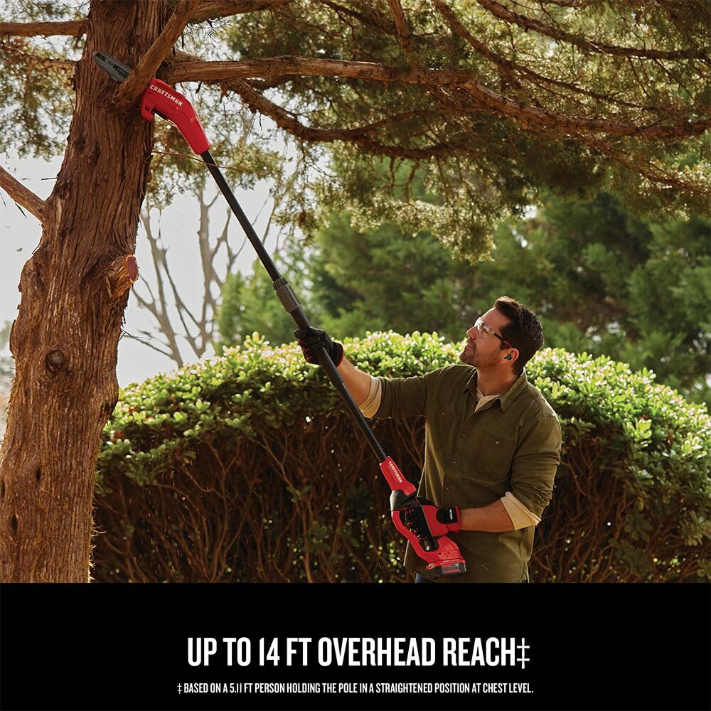 CRAFTSMAN V20 4Ah battery included for longer runtime.