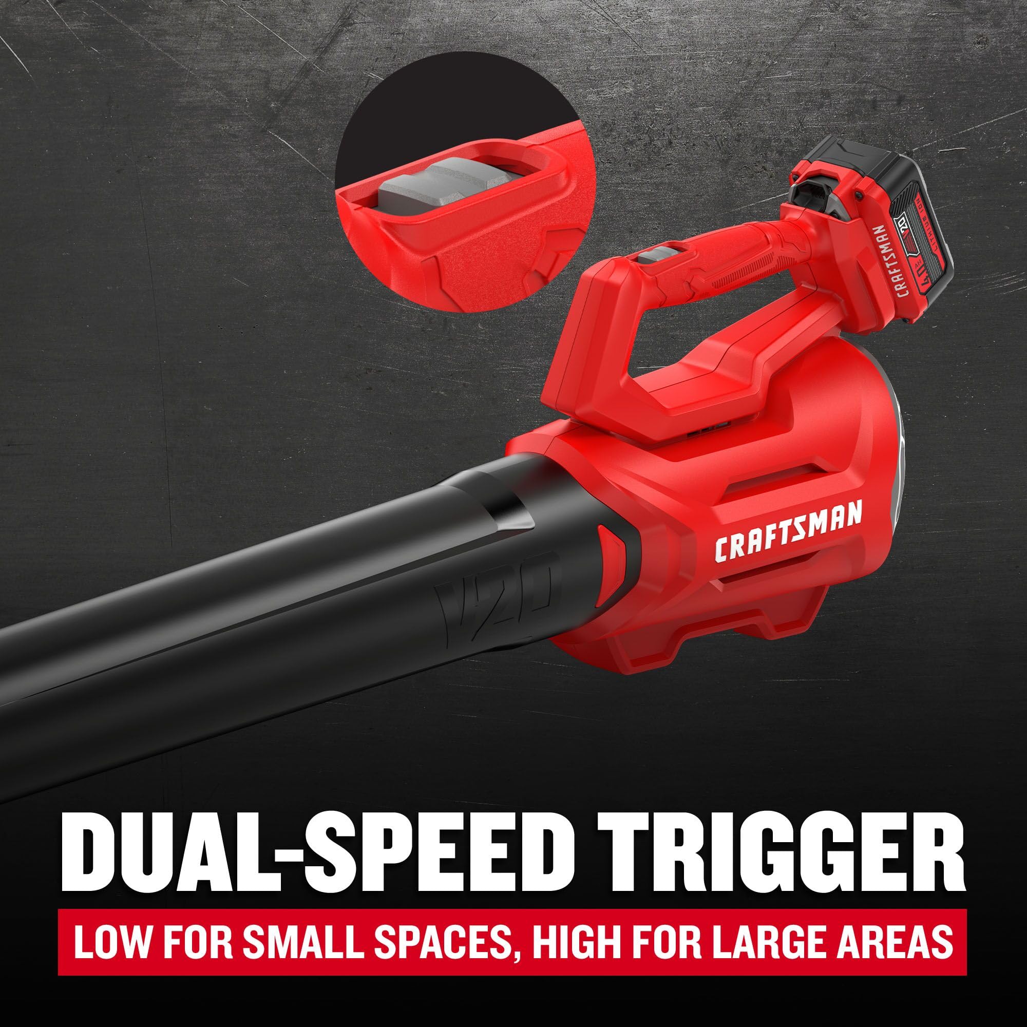 CRAFTSMAN V20 axial design highlights lightweight and maneuverability