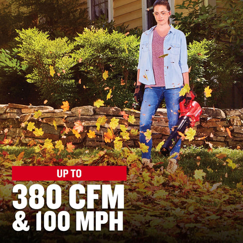 CRAFTSMAN V20 blower driveway clearing shows fast debris cleanup