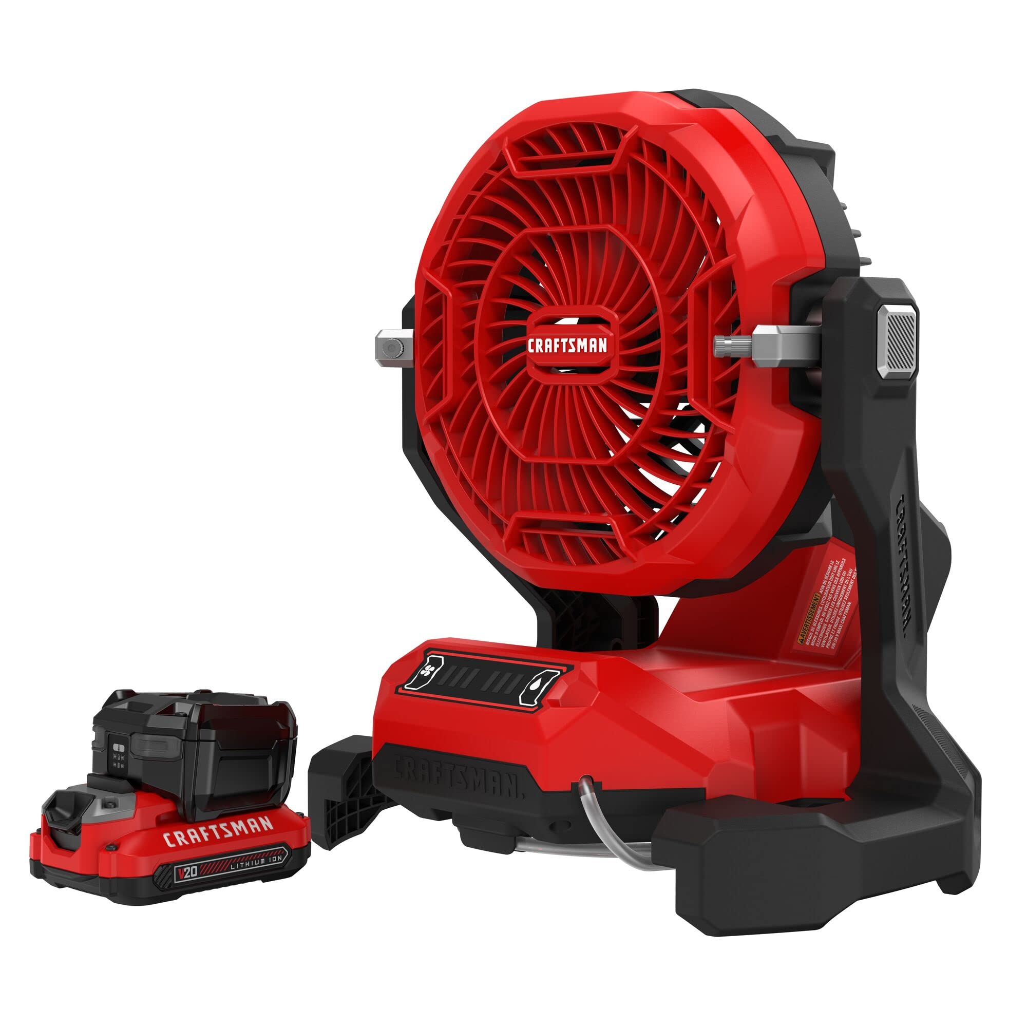 Craftsman V20 misting fan kit with battery included for cordless use