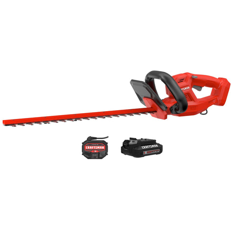 CRAFTSMAN V20 hedge trimmer with 20-inch blade for smooth, precise trimming