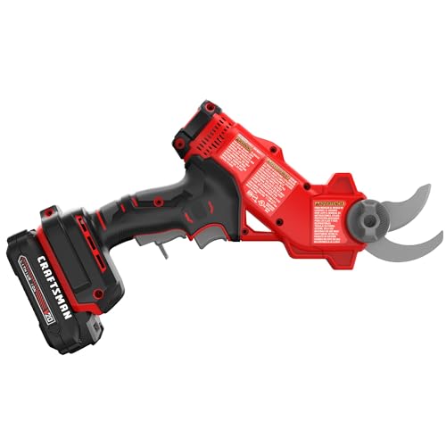 CRAFTSMAN V20 pruner handles wet and dry wood effectively.