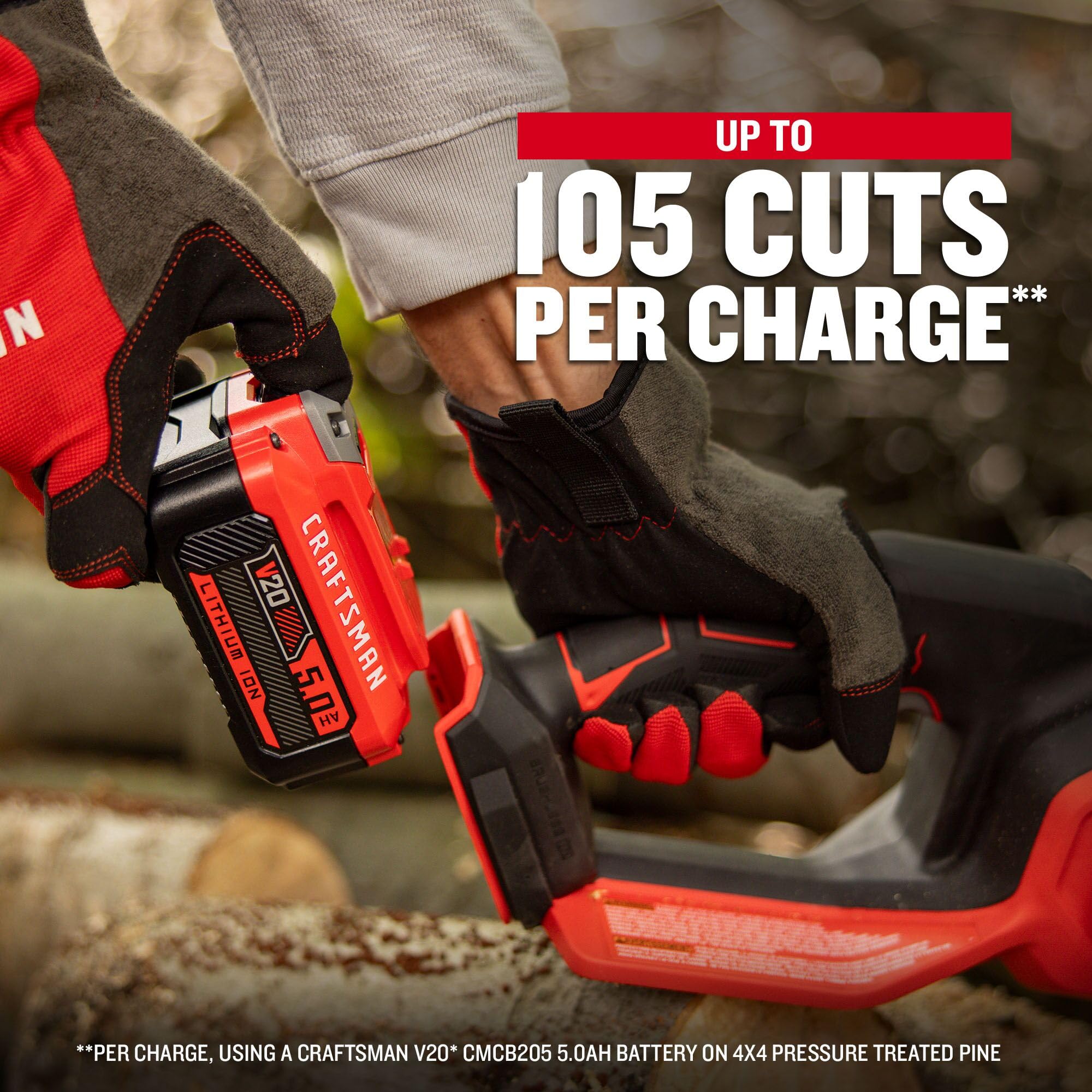 Battery and charger included beside Craftsman V20 RP for immediate use.