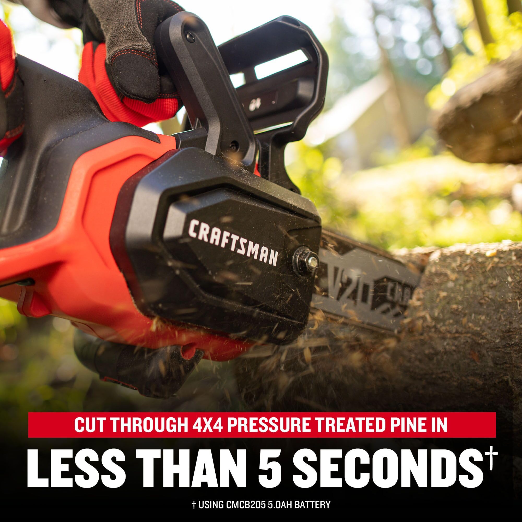Holding the Craftsman V20 RP highlights its lightweight, fatigue-friendly grip.