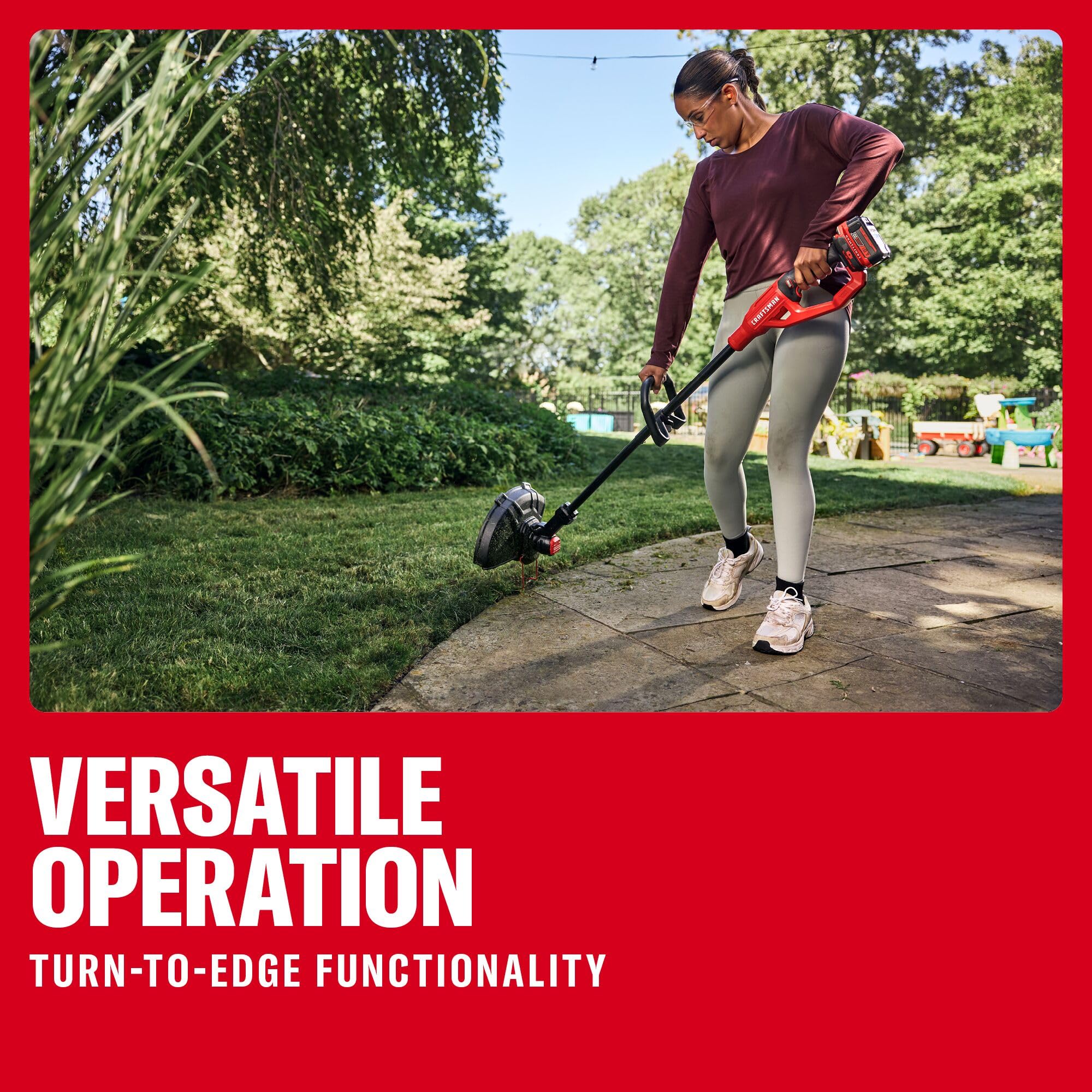 Craftsman V20 weed wacker 4Ah battery for extended cordless operation