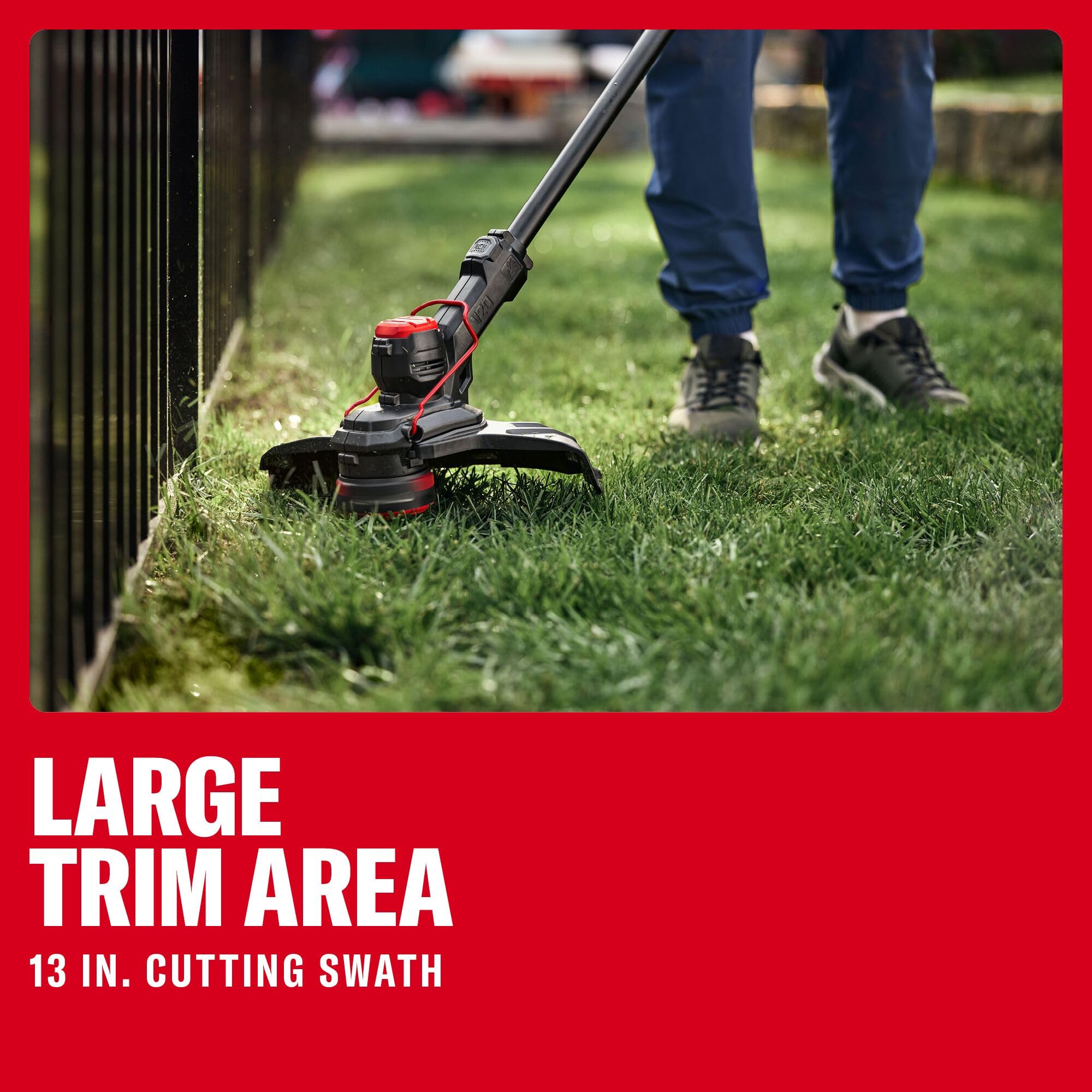 Craftsman V20 weed wacker dual-speed control for runtime or power