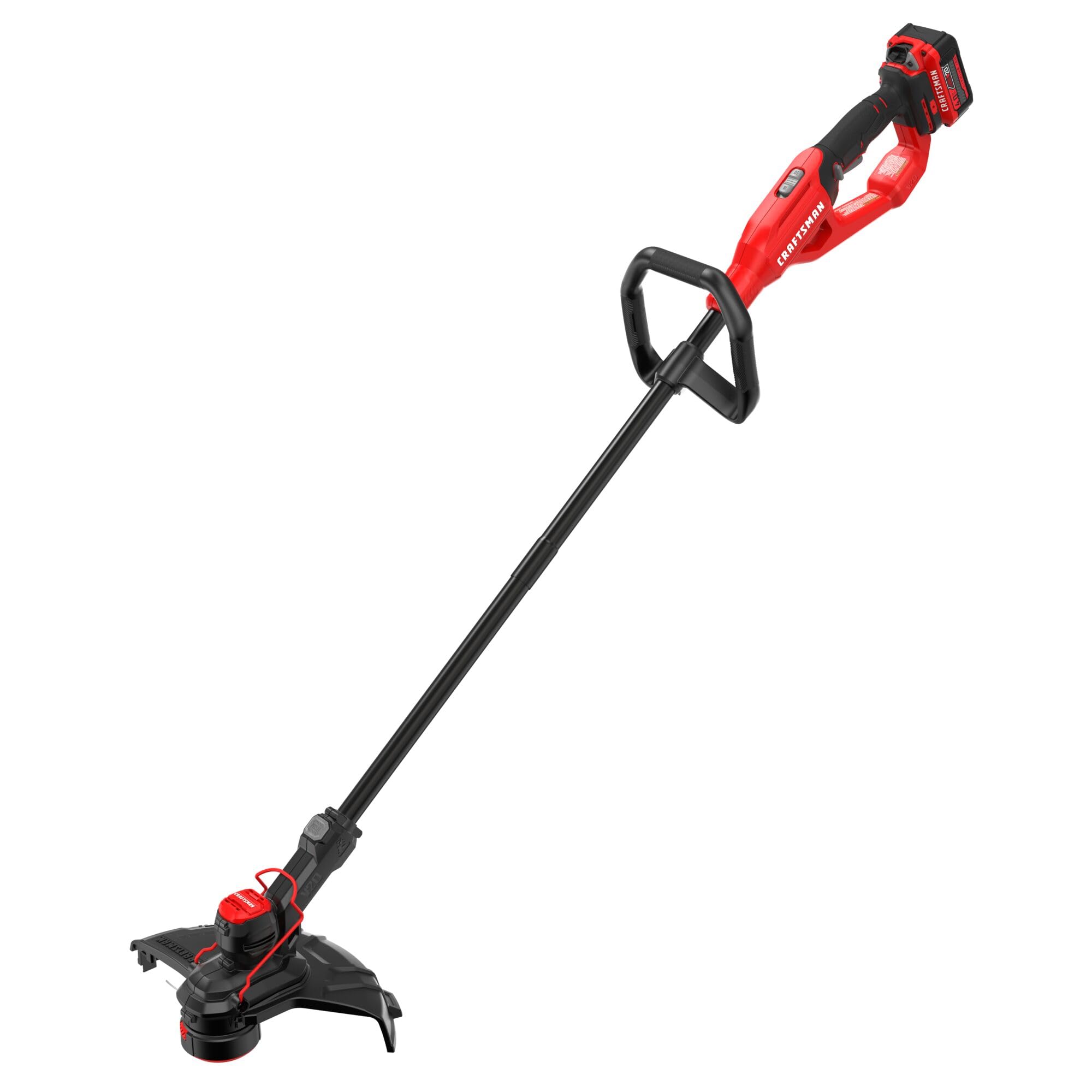 Craftsman V20 weed wacker lightweight grip reduces fatigue