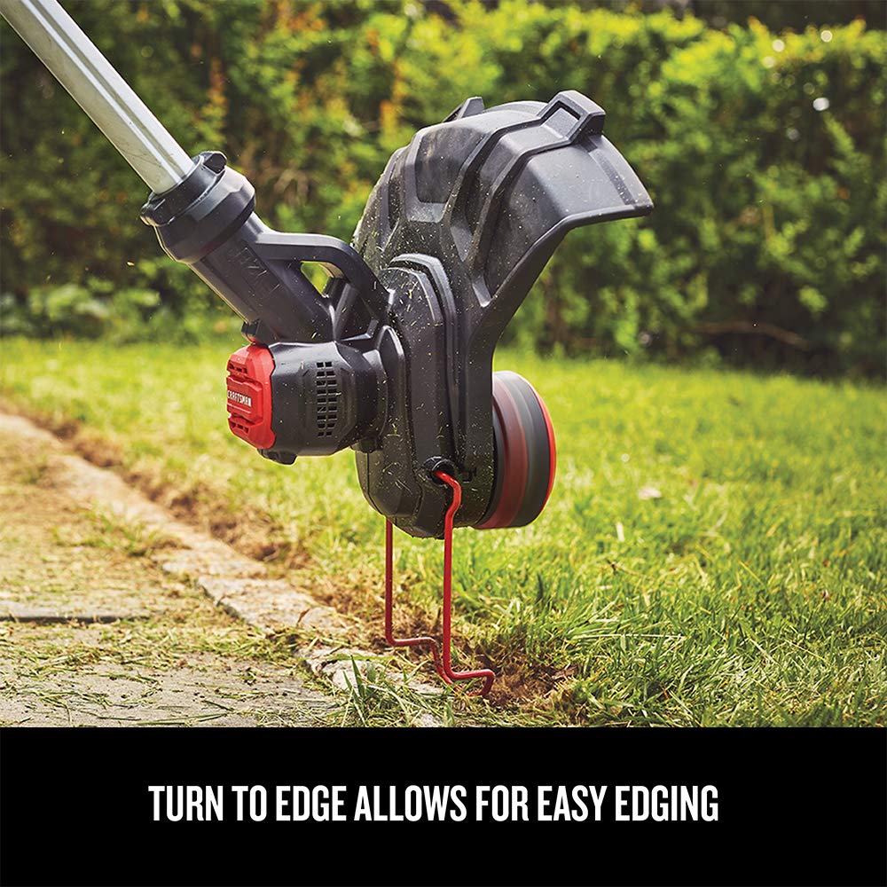 CRAFTSMAN V20 ergonomic telescoping pole reduces fatigue during use.