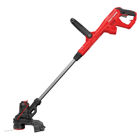 Craftsman WEEDWACKER CMEST913 shows a 14-inch cutting swath cutting through tall grass.