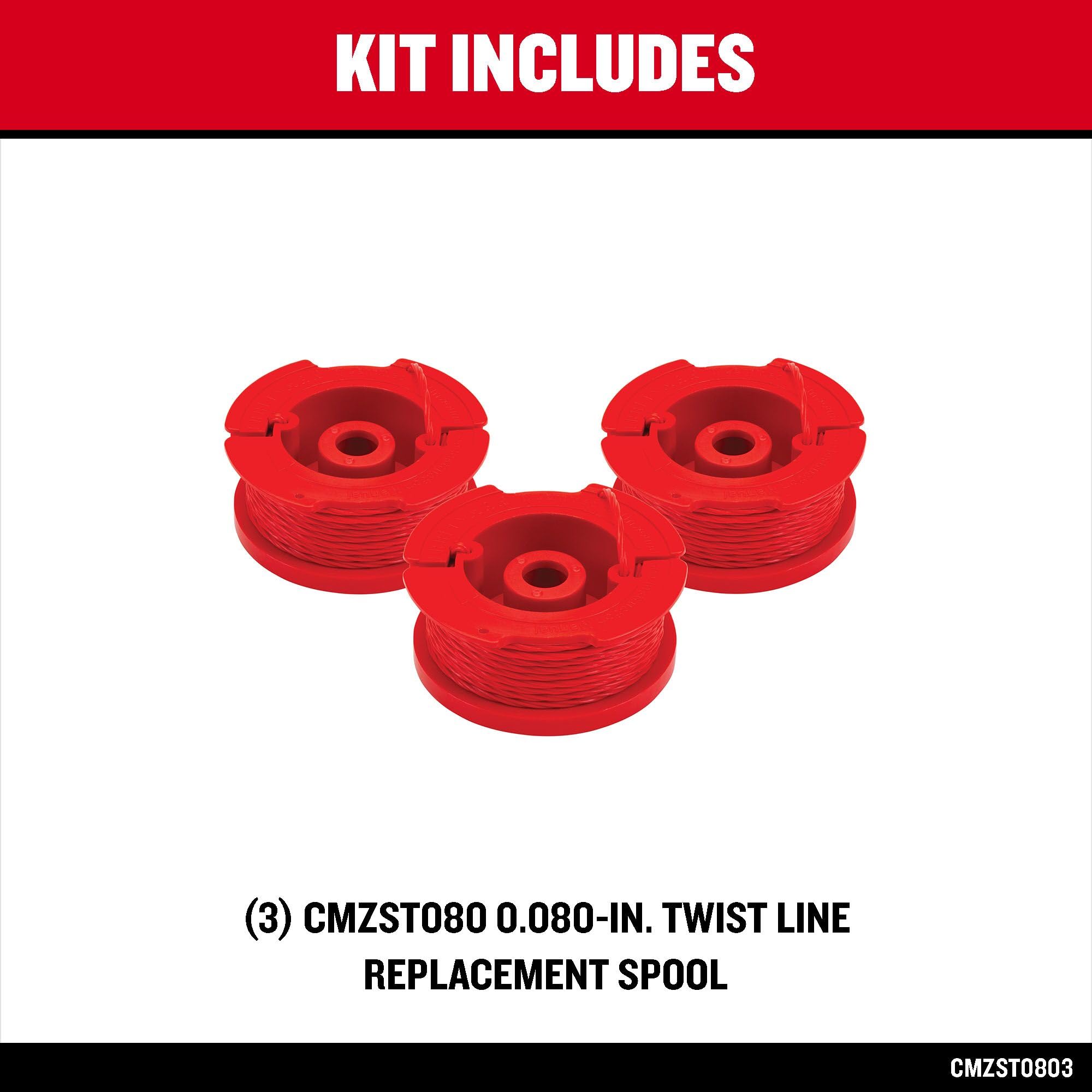 Close-up of CRAFTSMAN 0.08 in spool showing smooth winding.