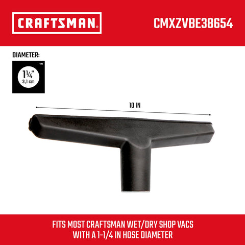 CRAFTSMAN brush insert captures fine debris in garages and basements.