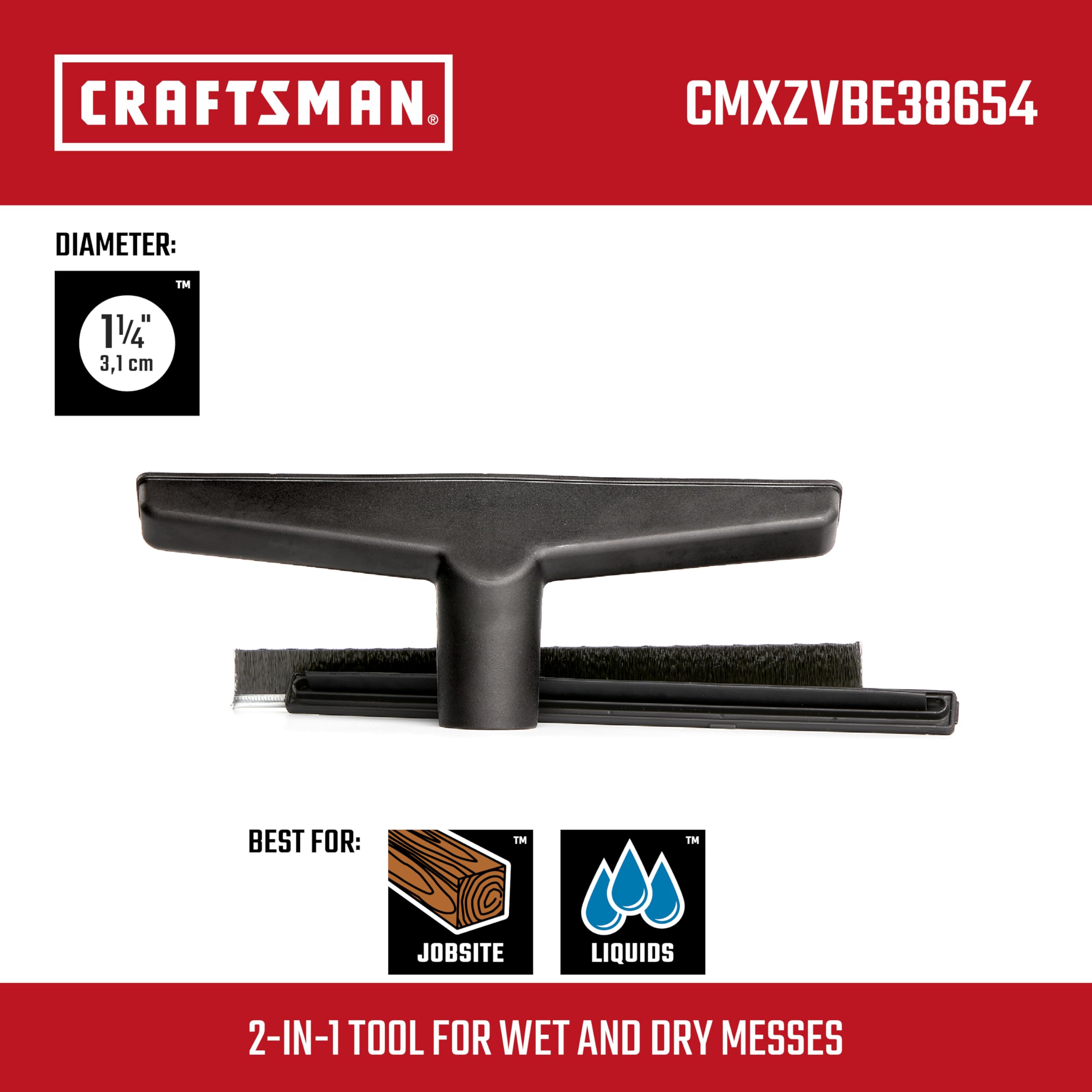 CRAFTSMAN squeegee insert for hard surface wet cleaning.