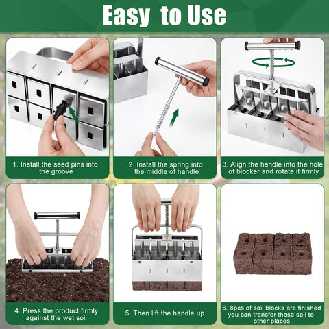 CraftyDream stainless steel tray supports moistened blocks for even hydration.