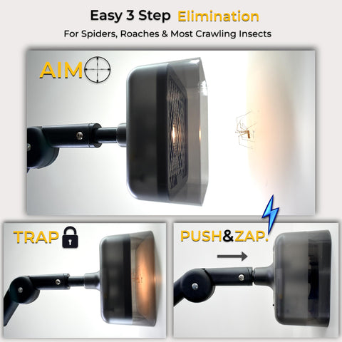 Crawler Buster LED targeting light improves visibility for precise use.