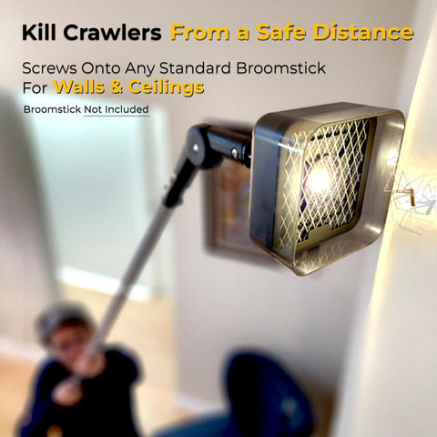 Crawler Buster USB rechargeable battery keeps you ready for quick pest control.