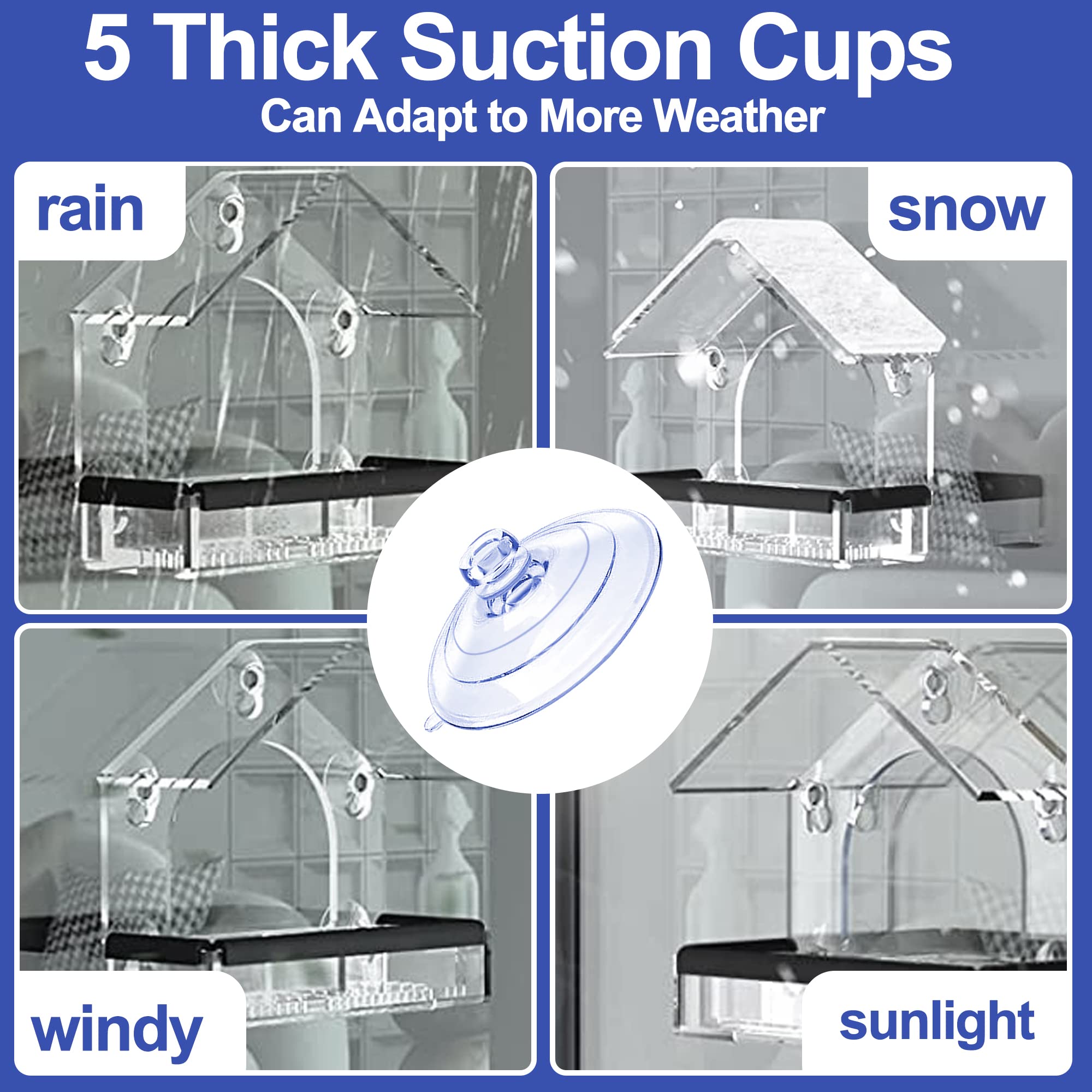 CrayBG replacement suction cups for bird feeder window setup.