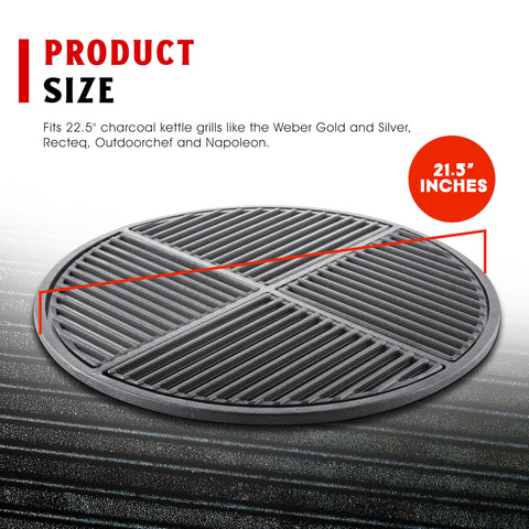 Craycort modular quarters and ring enable flexible grill layouts for diverse cooking