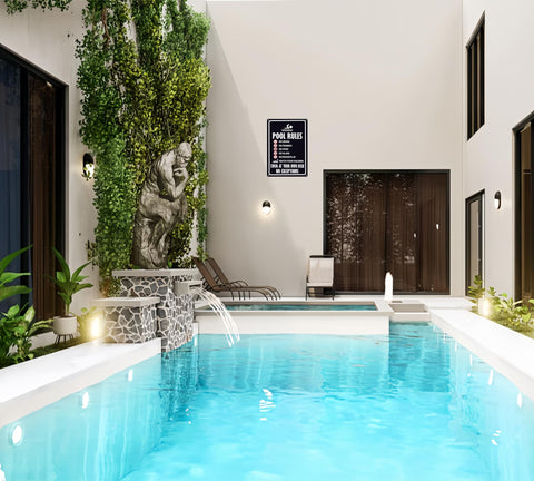 CrazySign beach and pool safety reminder adds charm and clarity to spaces.