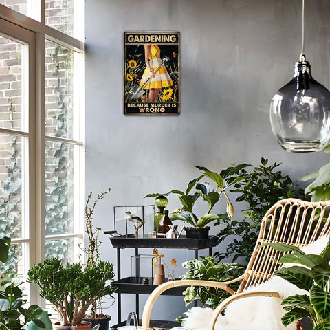 CrazySign gift-ready garden decor sign ideal for birthdays or housewarmings.