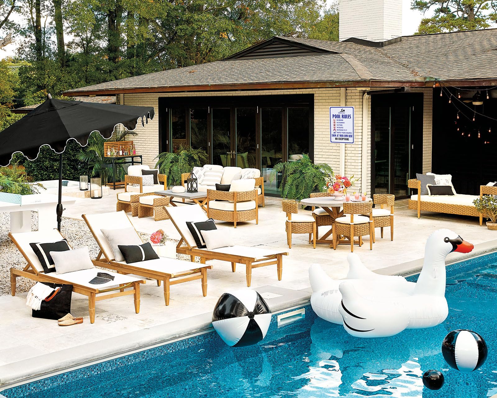CrazySign poolside decor sign suitable for patios and outdoor venues.