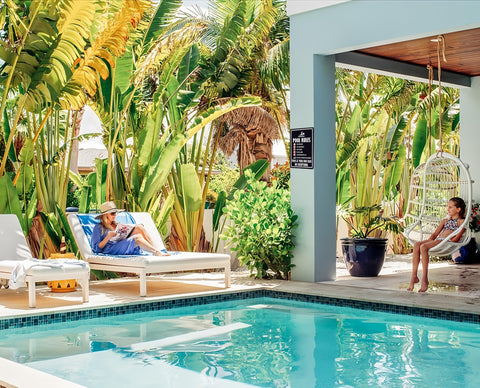 CrazySign poolside decor with vintage design enhances retro outdoor spaces.