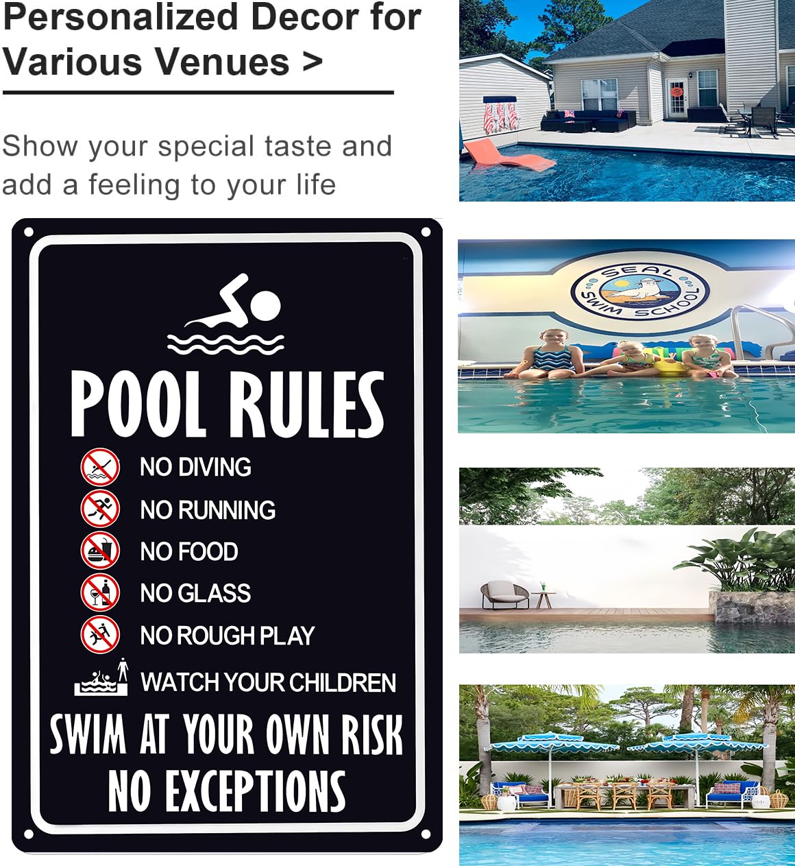 CrazySign tin sign waterproof rust-proof construction ideal for outdoor display.