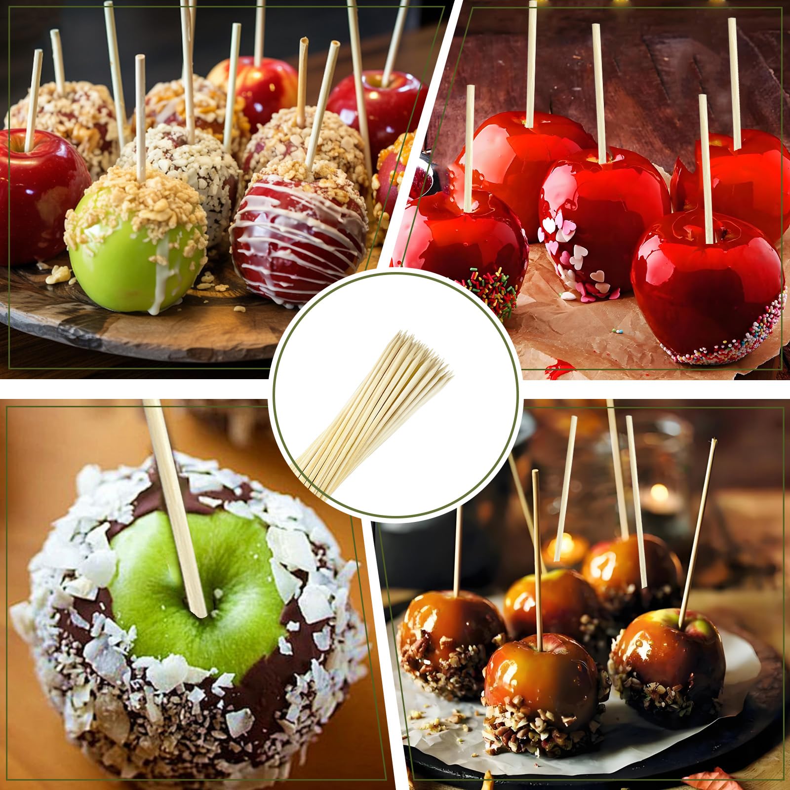 CrazyTerra Corn Dog Sticks 8-inch sturdy skewers for party treats.