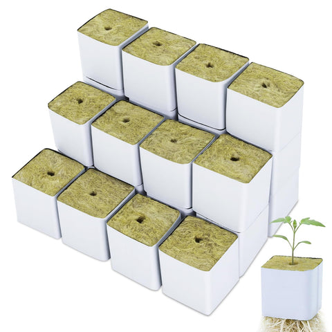 CrazyTerra 1.5-inch rockwool cube for seed starting and reliable germination.