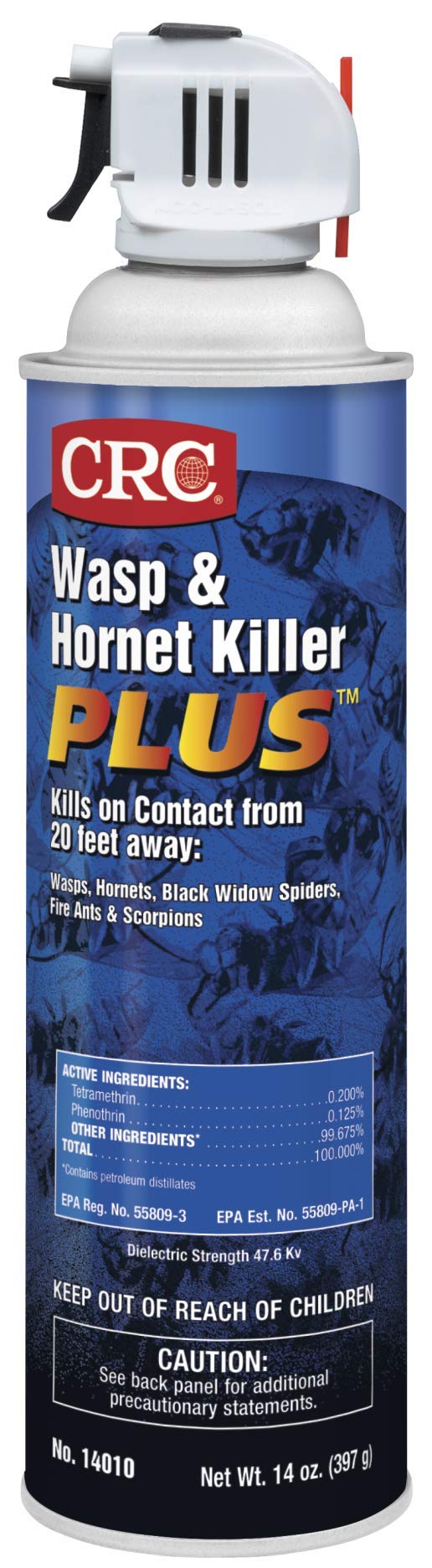 CRC Wasp and Hornet Killer Plus provides up to 20 ft spray for fast outdoor pest control
