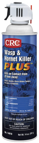CRC Wasp and Hornet Killer Plus provides up to 20 ft spray for fast outdoor pest control