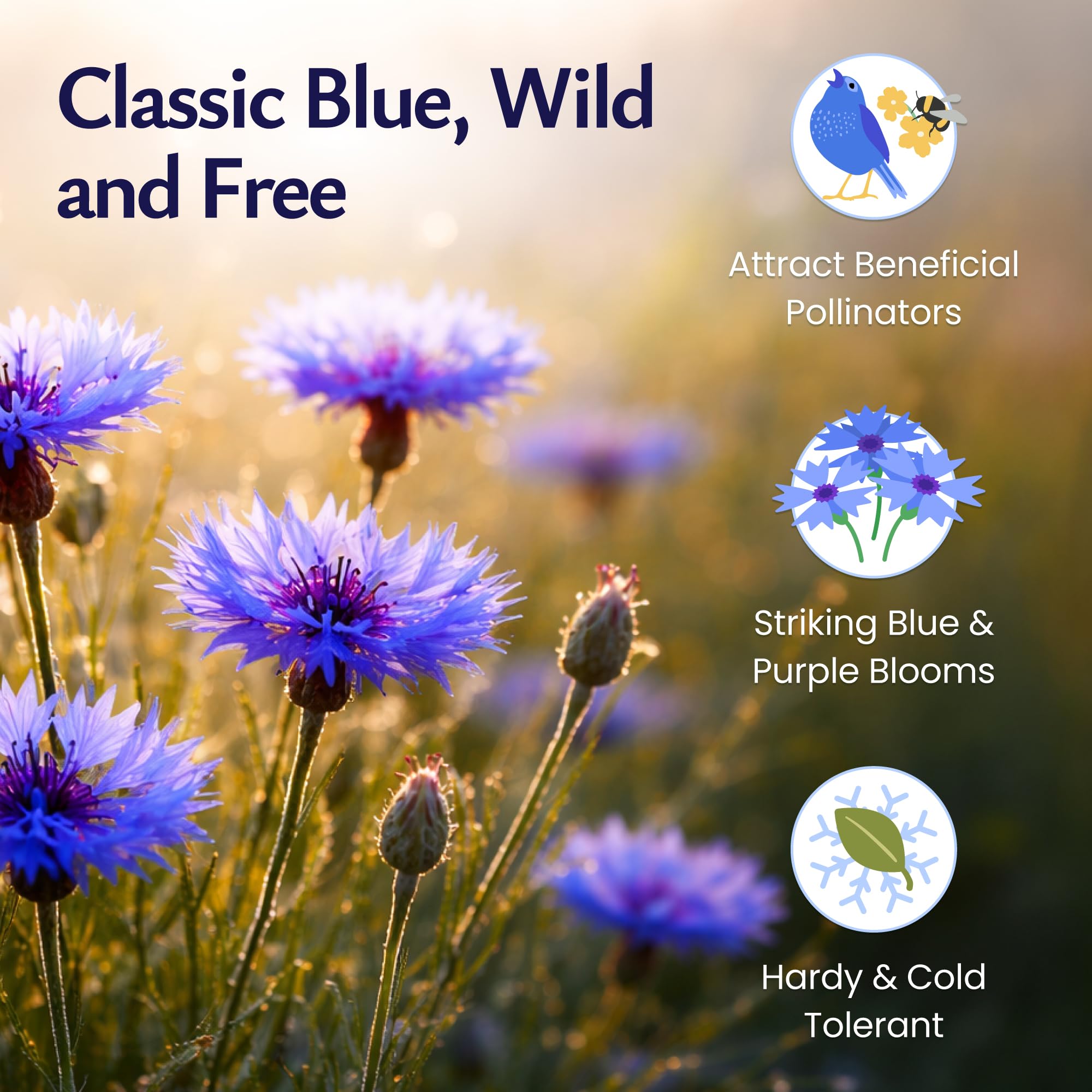Created By Nature Non-GMO heirloom seeds deliver reliable germination for vibrant garden color.