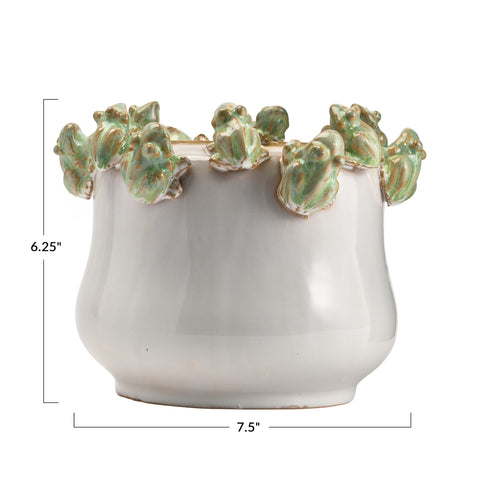 8-inch square planter suitable for herbs, succulents, or small bouquets